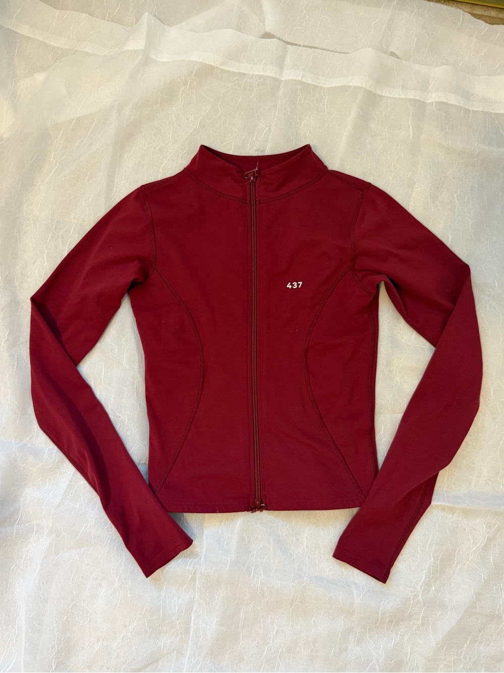 437 Burgundy Curve Jacket